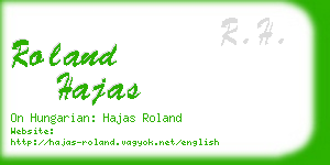 roland hajas business card